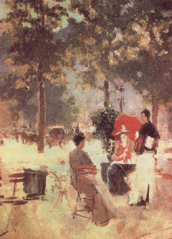 Konstantin Alexeievich Korovin Cafe in Paris oil painting picture